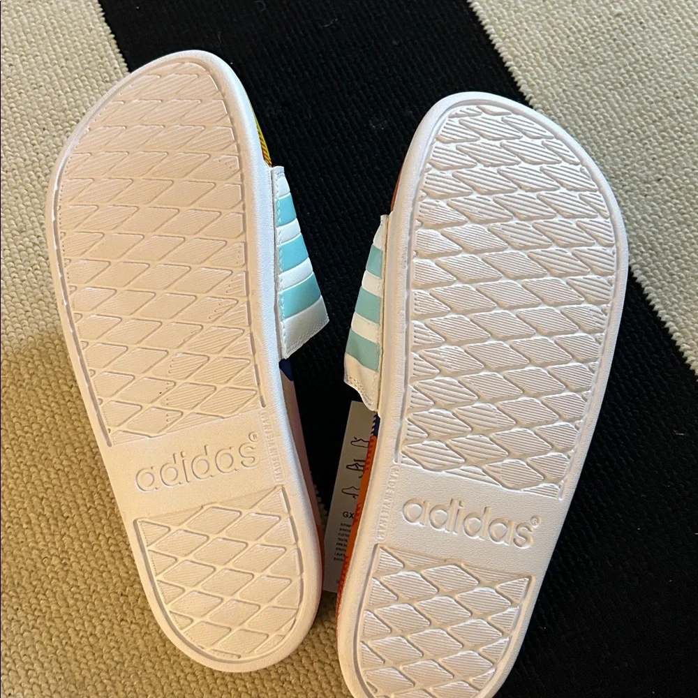 Adidas Colorful Striped Slide Sandals - Picture 2 of 4